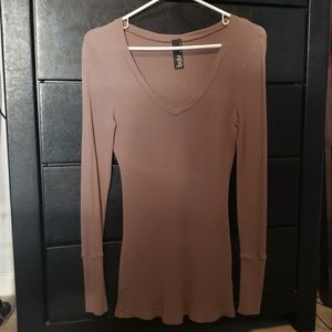 Bobi Los Angeles Brown Long Sleeve Comfy Shirt